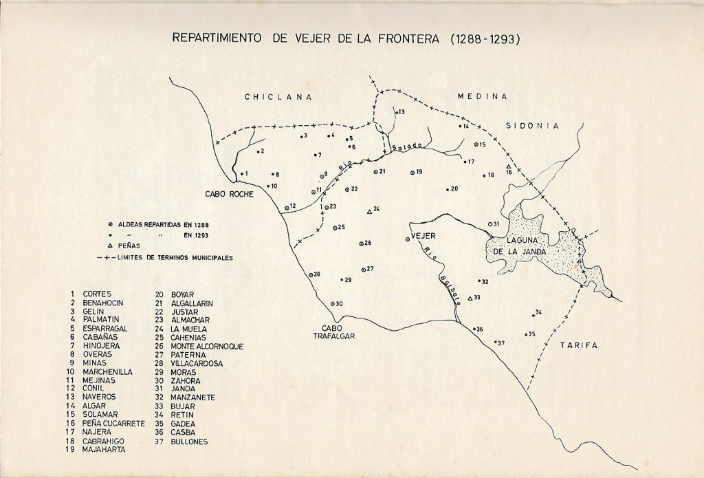 EL LÍMITE ENTRE TARIFA Y VEJER repartimiento de vejer